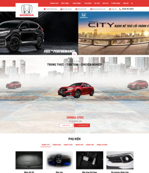 Mẫu giao diện website bán ô tô Honda